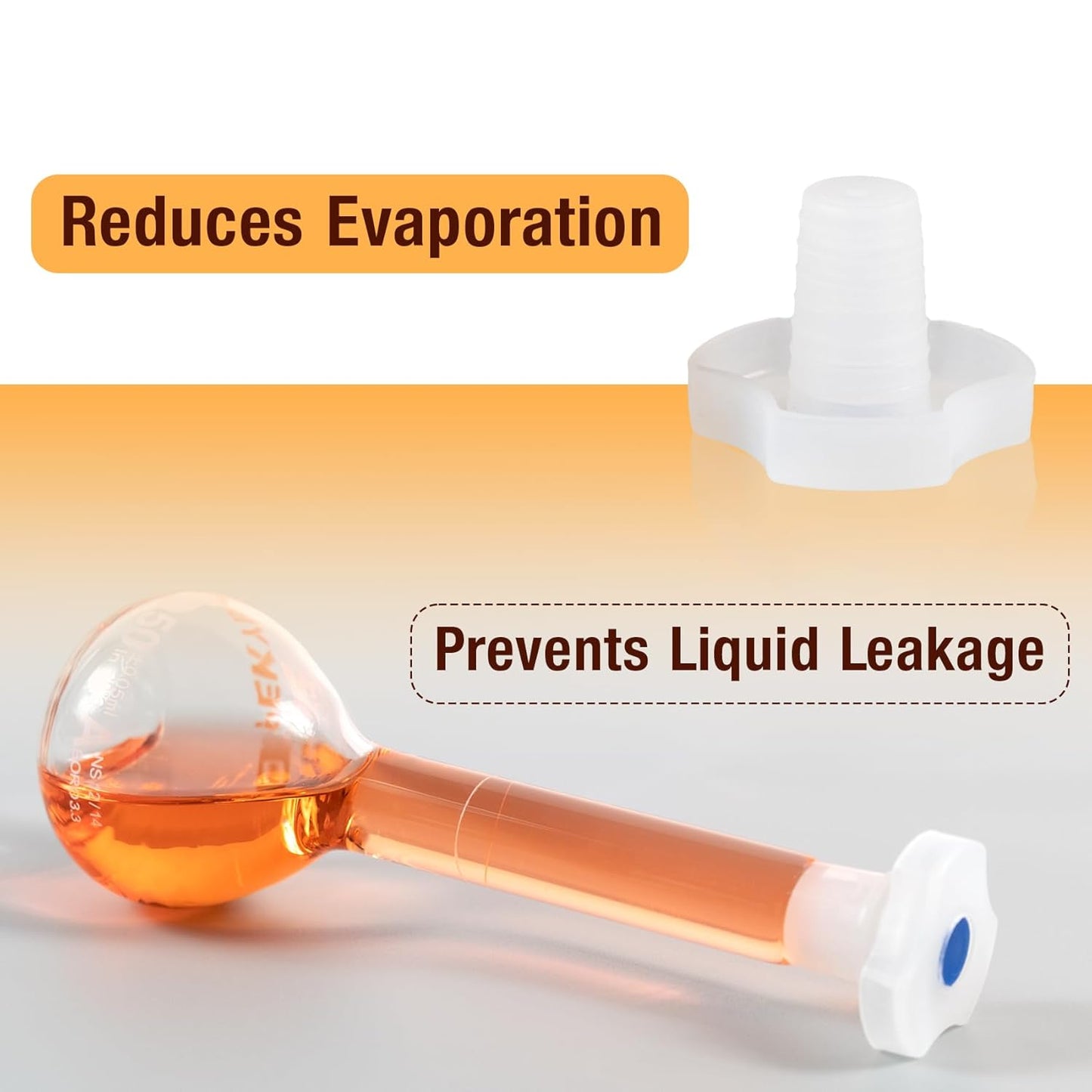 25ML Volumetric Flask Set|ASTM Class A 3.3 Borosilicate Glass|Polypropylene Stopper|White Graduation|for Analytical Chemistry Work|2PCS