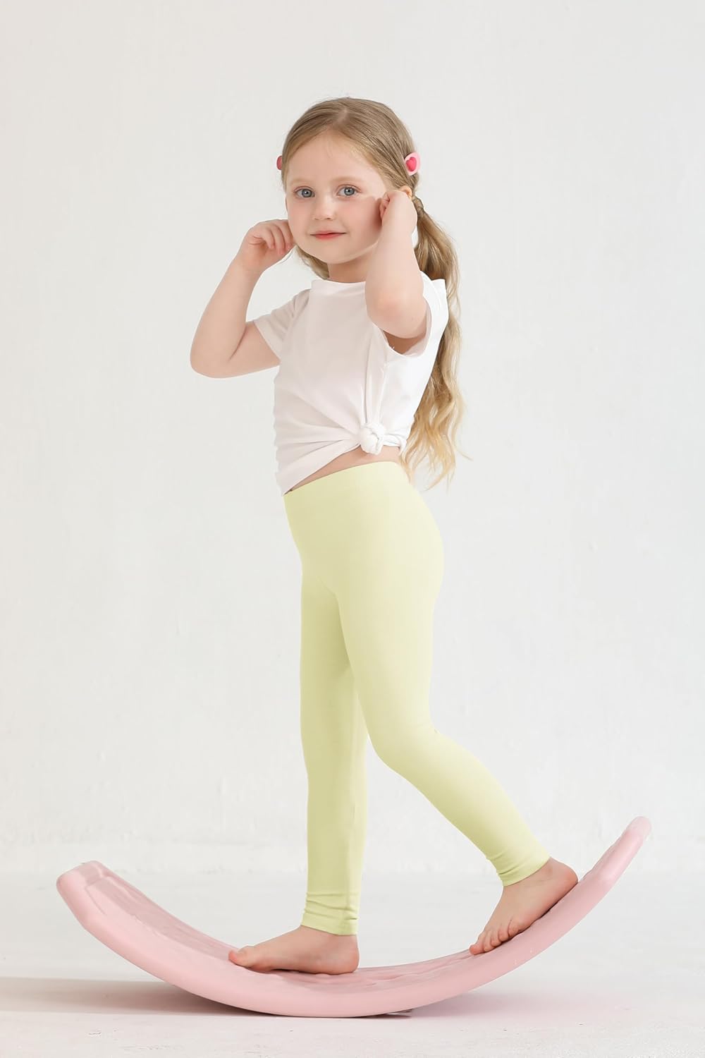 Resinta 4 Packs Toddler and Baby Girls Cotton Leggings Full Length Pants Stretchy Soft Tights Pants for Kids