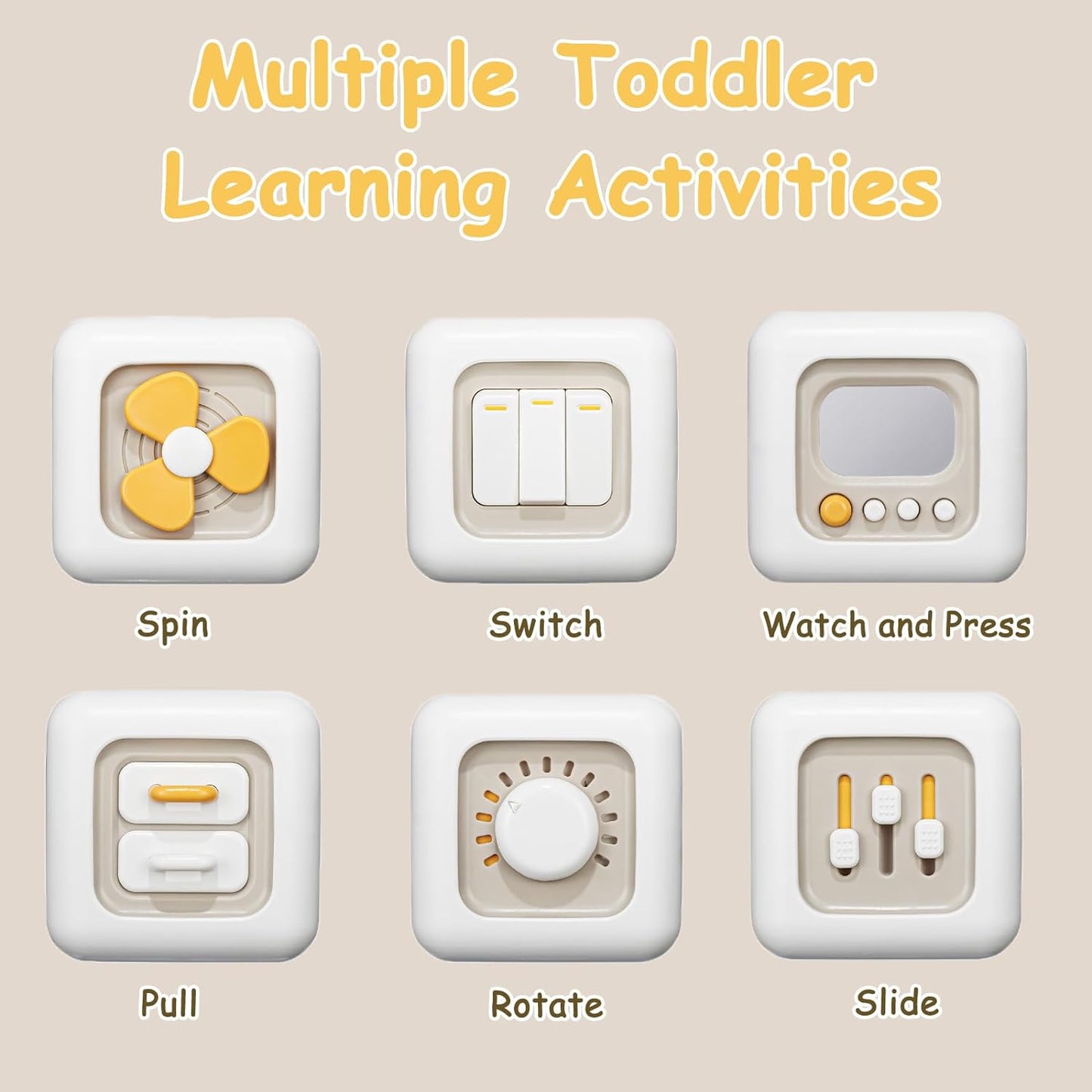 Busy Cube Toys for 1 Year Old Boy, Montessori Toys for 1+ Year Old, Travel Sensory Toys for Toddlers 1-3, Learning Fine Motor Skills| 1st Birthday Gifts Boy 9 12 Months +