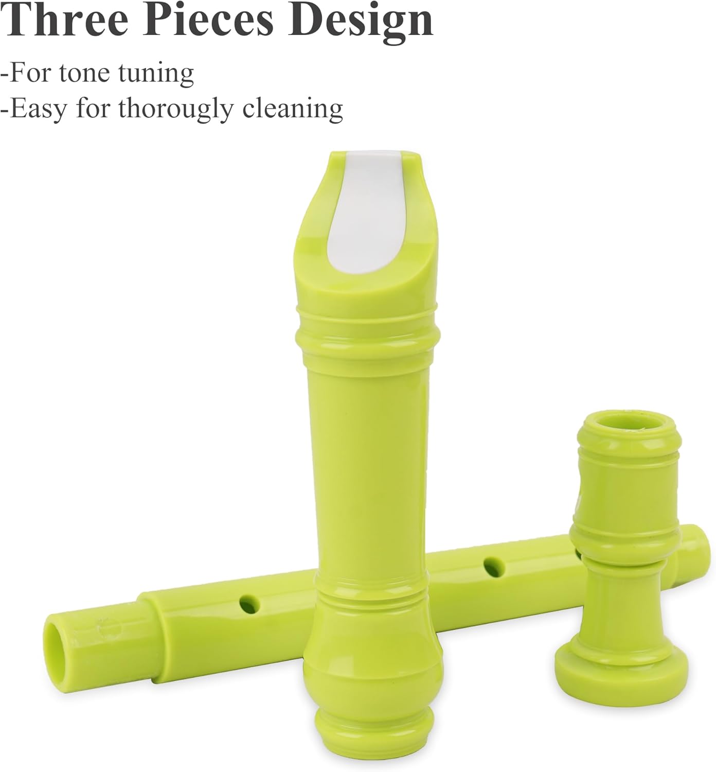 Recorder Instrument for Beginner Adults,8-Hole Soprano Descant Recorder Music Flute with with Cleaning Rod & Leather Case For Home Entertainment(2-Green Rose)