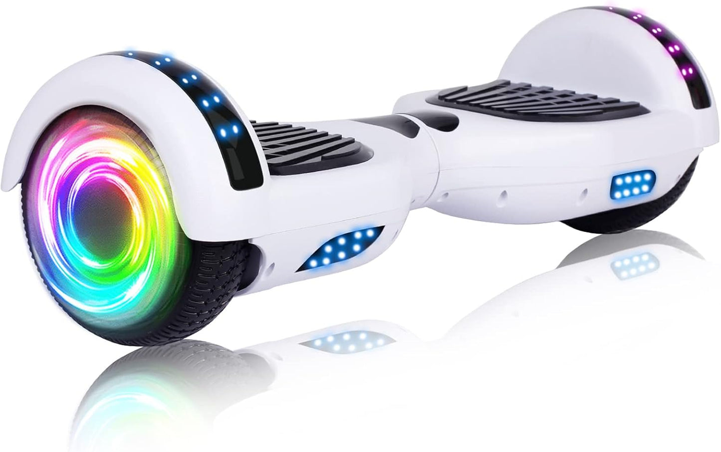 SISIGAD Scooters for Kids Ages 6-12, with Built-in Bluetooth Speaker and 6.5" Colorful Lights Wheels, Safety Certified Self Balancing Scooter Gift for Kids