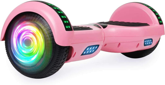 SISIGAD Scooters for Kids Ages 6-12, with Built-in Bluetooth Speaker and 6.5" Colorful Lights Wheels, Safety Certified Self Balancing Scooter Gift for Kids