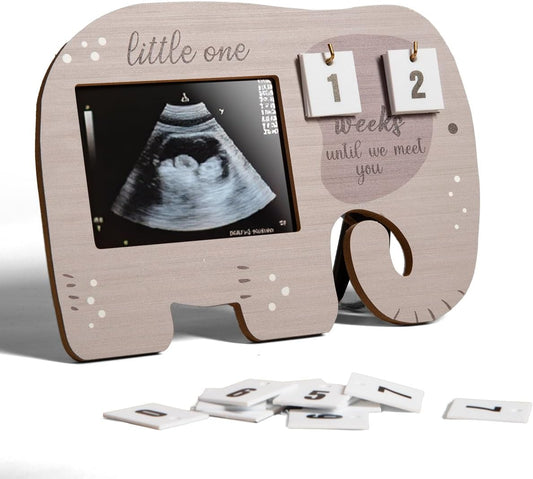 Ultrasound Picture Frames Sonogram Picture Frame with Countdown Weeks for Expecting Parents First Time Mama to be Pregnancy Gift Baby Keepsake Cut Photo