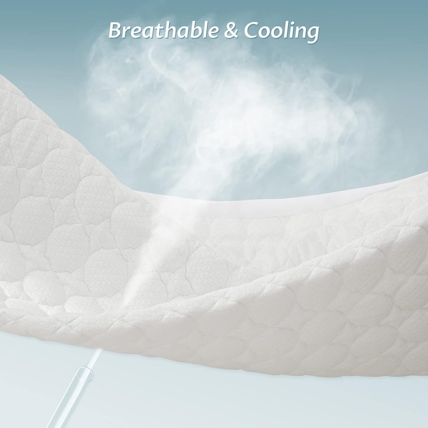 Full Size Waterproof Mattress Protector Fitted Quilted Mattress Pad Cover with Deep Pocket Up to 15''