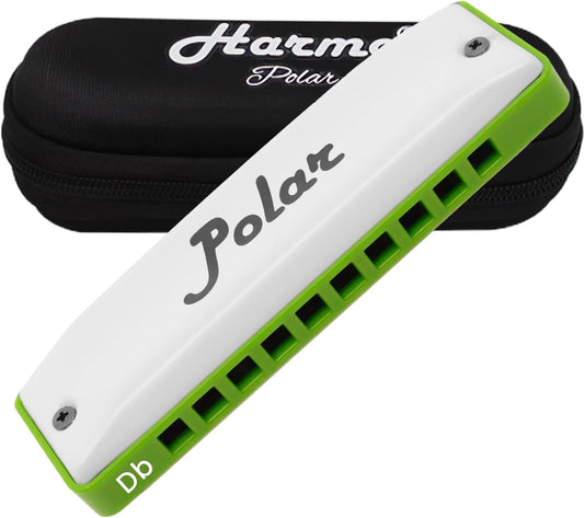 Polar Diatonic Melody Tuned Harmo Harmonica Key of Db - Special Tuning for Easy Melodies in Cross Harp, 2 Octaves Without Bends, Loud & Responsive with Smooth Edges - USA-Checked