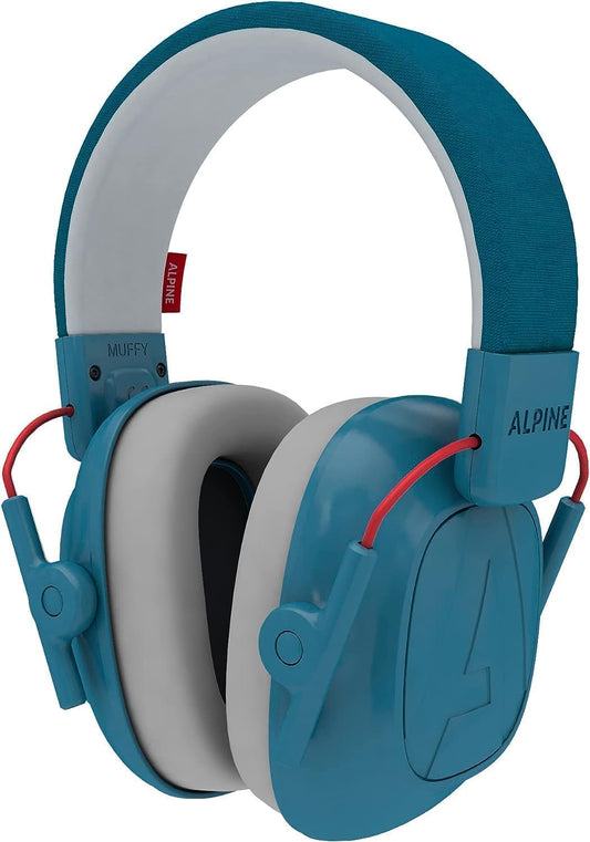 Alpine Muffy Kids - Hearing Protection - CE & ANSI Certified - Adjustable for Ages 3-16 years - Noise Cancelling Headphones - 25dB Sound Reduction Ideal for Protection and Concentration Aid - Blue