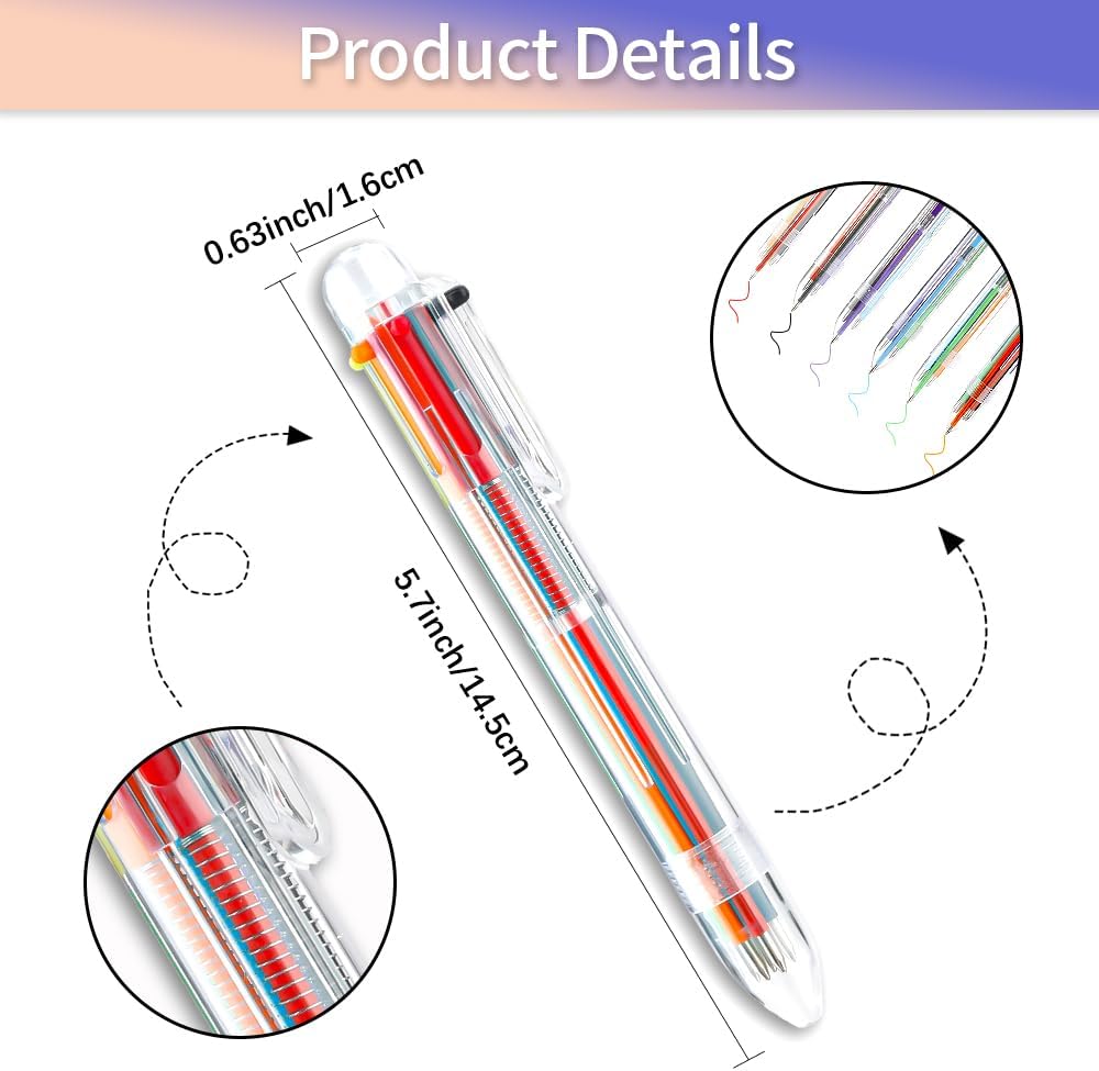 Valentines Classroom Favors 12 PCS Ballpoint Pens for Student Classroom Must Have Colored Pens Ballpoint School Supplies Party Favors Office Supplies Back to School Gifts for Students Son Daughter