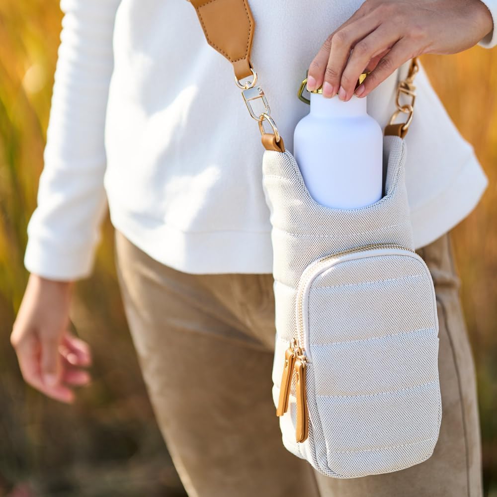 WanderFull® Original HydroBag® Collection, Water Bottle Holder w/Strap & Phone Pocket, Hands-Free Crossbody Water Bottle Bag