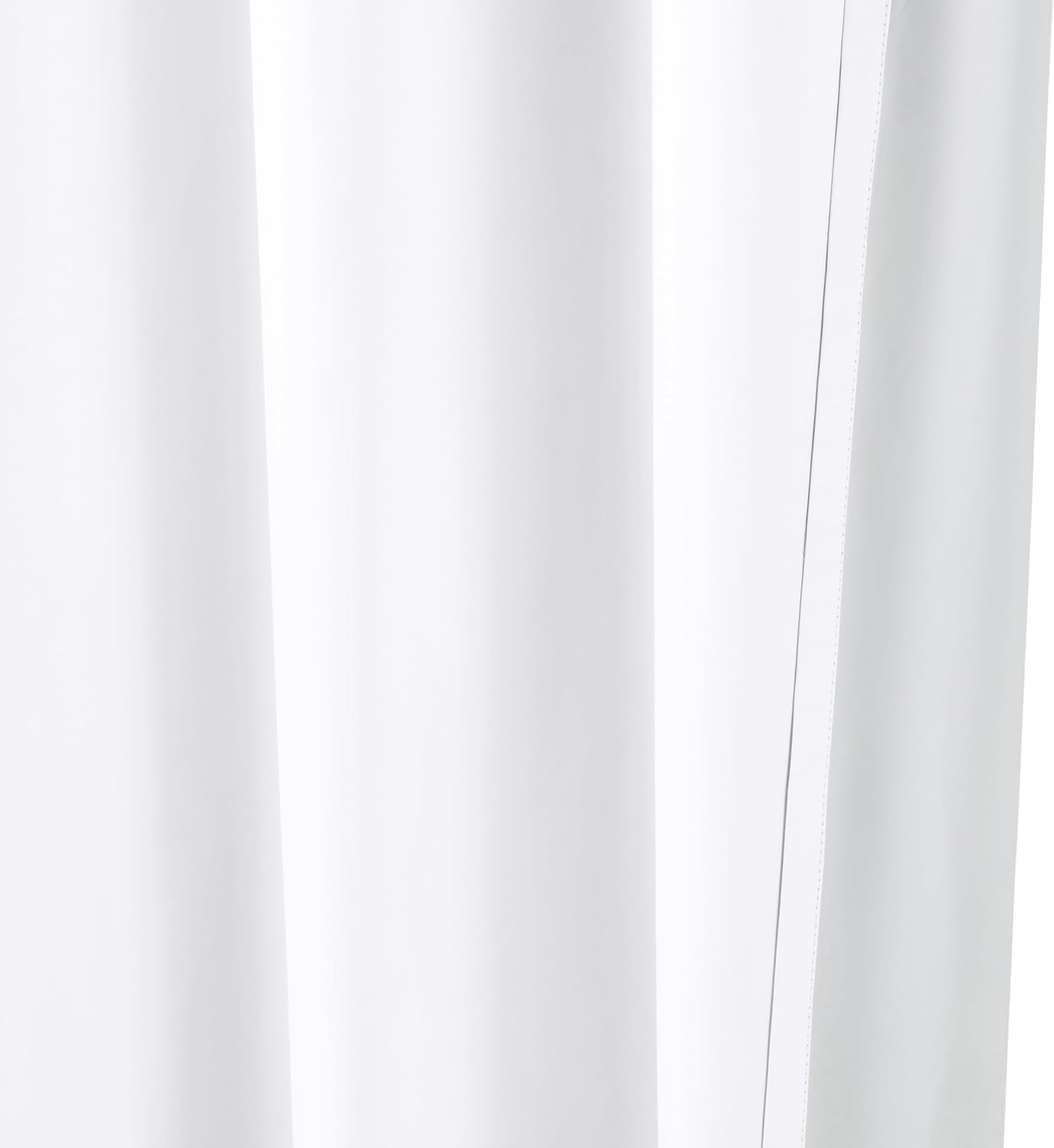 Amazon Basics Room Darkening Light Blocking Blackout Window Curtain with 2 Panels Grommets, for Living Room and Bedroom, 52 x 96 inches, White - Set of 2