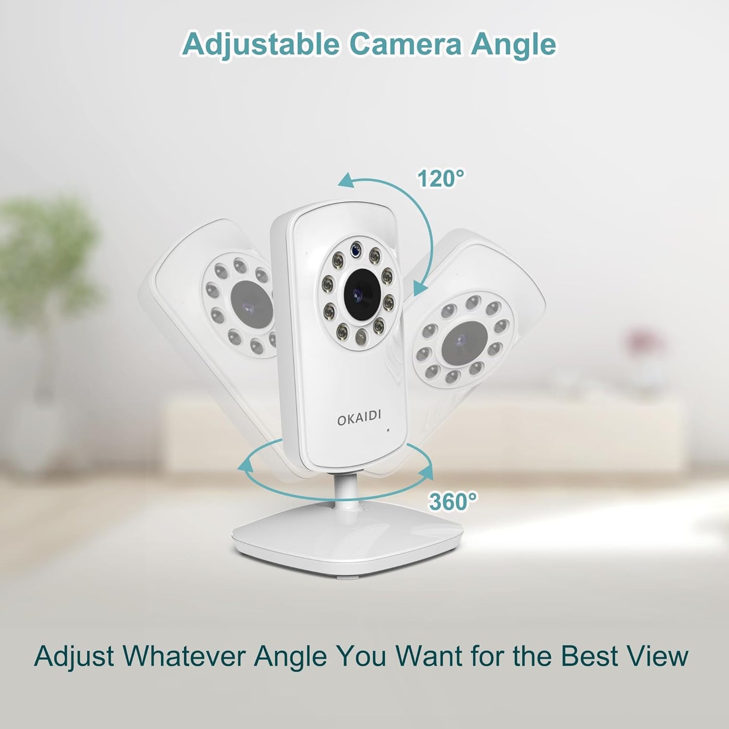 Video Baby Monitor with Camera and Audio, 2.4'' Portable Travel Baby Monitor No WiFi, Infrared Night Vision, VOX Mode, 1000ft Long Range, Ideal for Baby/Pet/Elderly