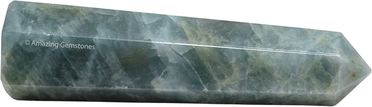 Aquamarine Crystal Towers ~ Natural Healing Crystal Point Obelisk for Reiki Healing and Crystal Grid (3- Inch)
