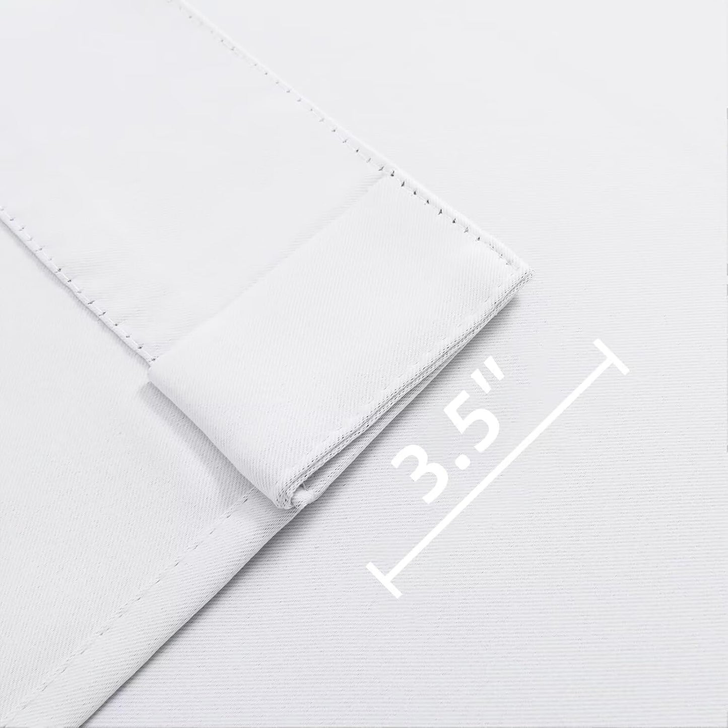 Joydeco 108 Inch 60% Blackout White Curtains 2 Panels, Elegant Semi Sheer Curtains for Bedroom,Thermal Insulated Black Out Drapes for Living Room,Rod Pocket Back Tab Drapes(W52 x L108 Inch,Pure White)