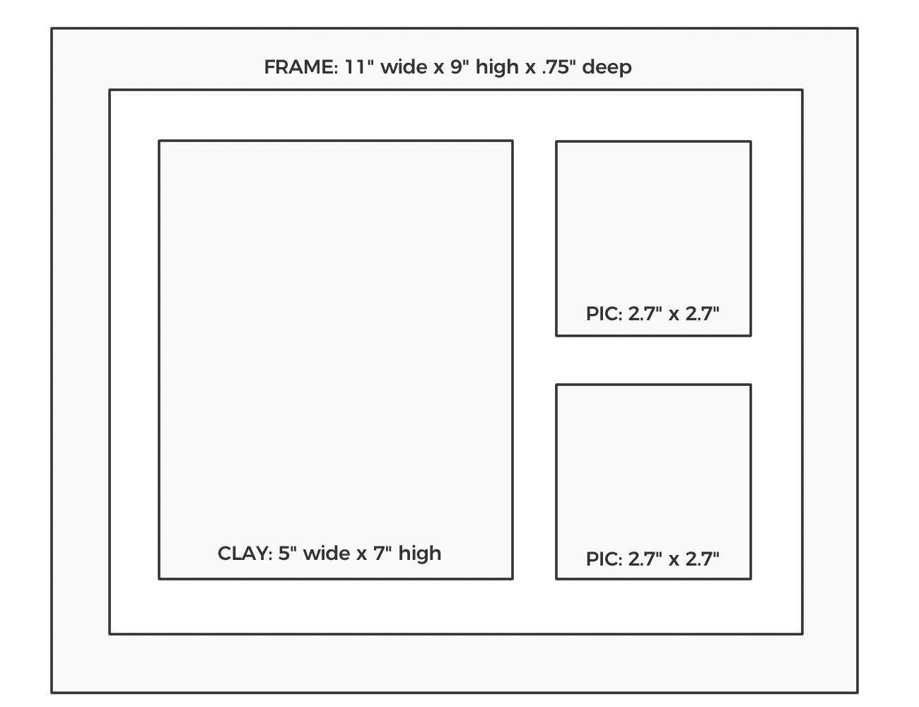 Baby Hand & Footprint Clay Keepsake Photo Frame Kit - w/Silicone Stencil for a Personalized Gift. Wood Frame, Wall/Table Mount. Perfect Registry, Baby Shower, New Mom, Birthday & Newborn Gift - Black