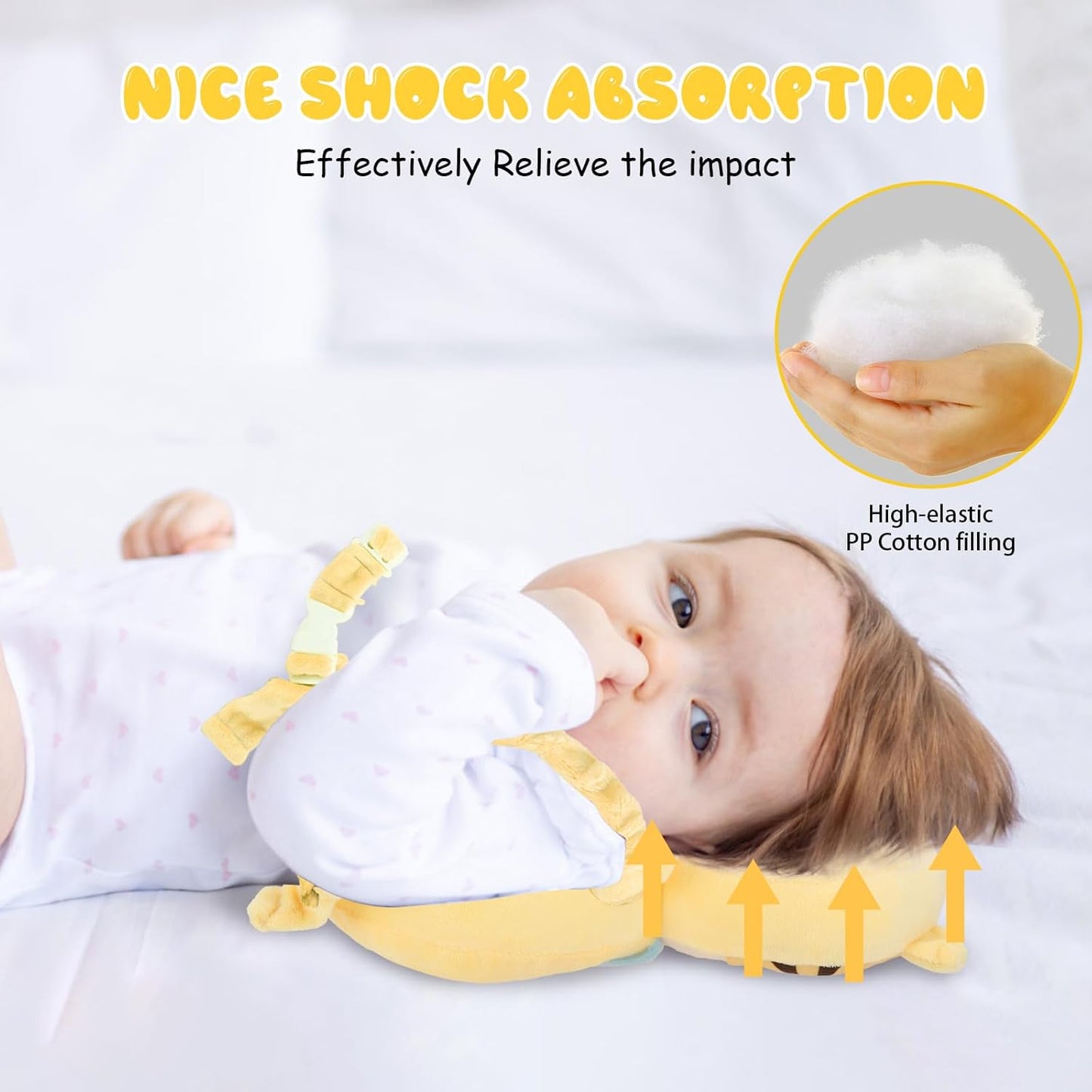 Baby Head Protection Backpack - Soft & Comfortable, Cute Cartoon Design, Cute-Tiger