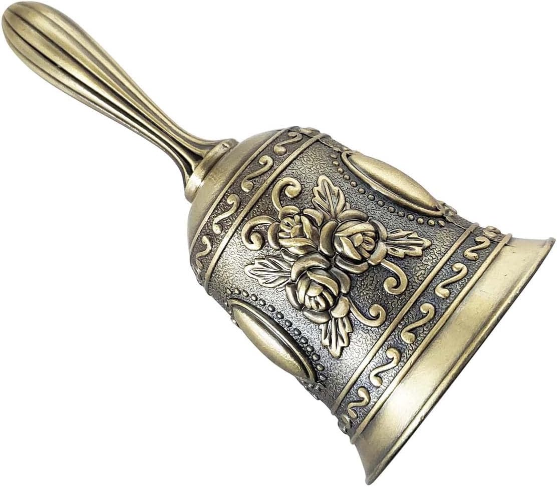 1 Pack Hand Held Bell, Metail Dinner Bell Wedding Bells, Service Bell Call, Vintage Bell