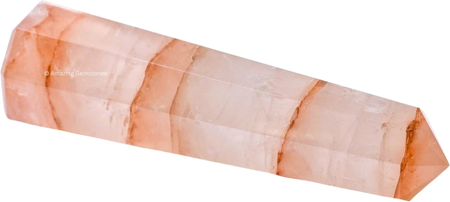 Amazing Gemstone Red Hematoid Quartz Crystal Towers - Natural Healing Crystal Point Obelisk for Reiki Healing and Crystal Grid (2 Inch to 3 Inch)