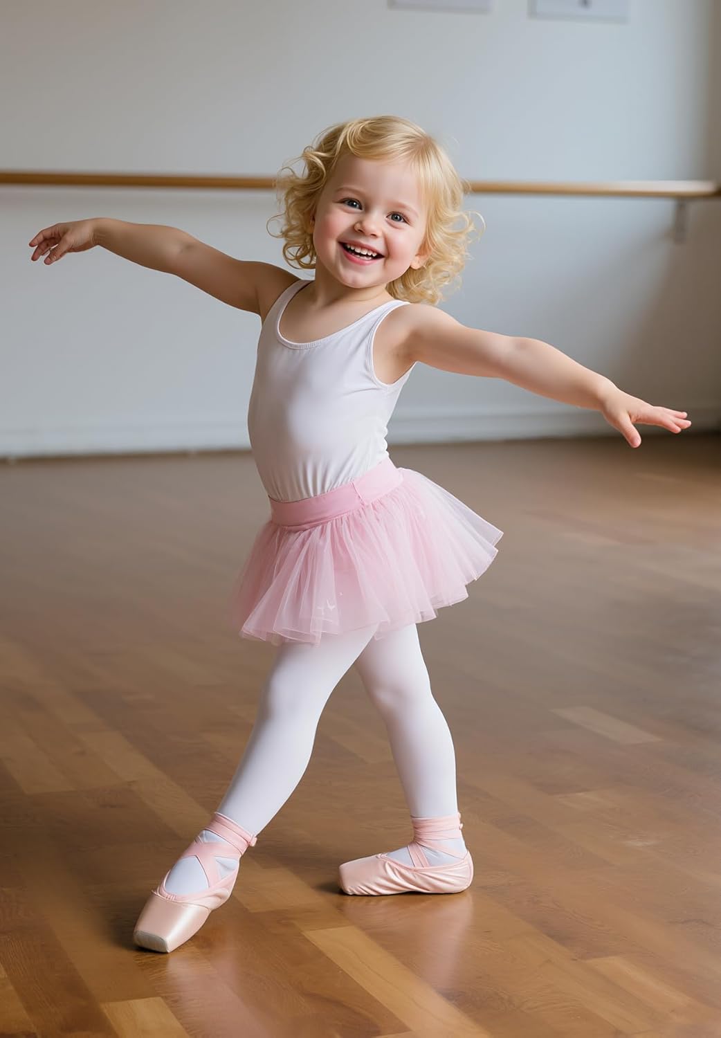 Ultra Soft Toddler Ballet Tights for Girls - Footed Dance Tights Colorful Baby Girls Leggings for Daily Party Halloween 1-6T