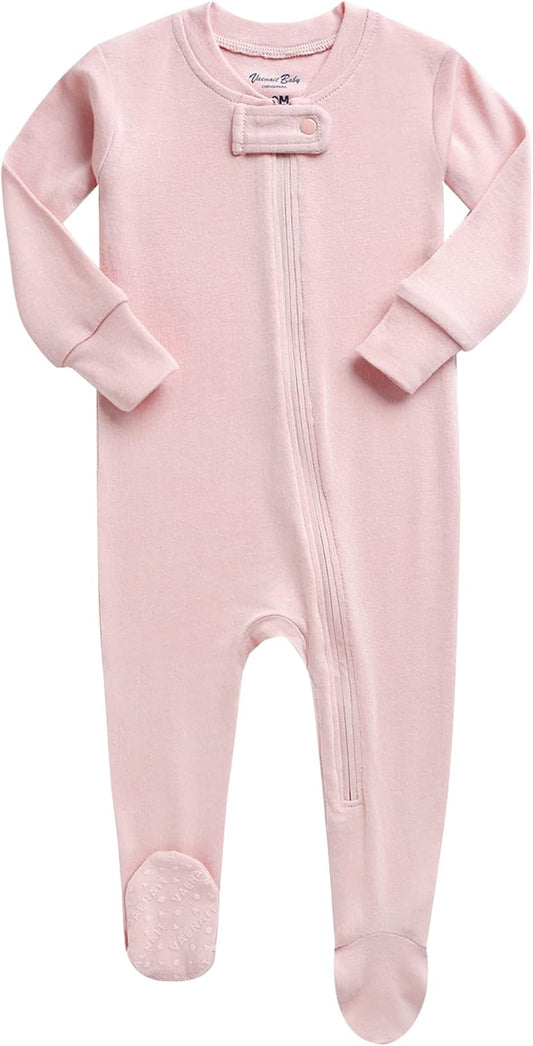 VAENAIT BABY Infant Toddler Boys Girls Footed One-Piece Sleep and Play Premium Modal Pajamas 1-2 Pieces
