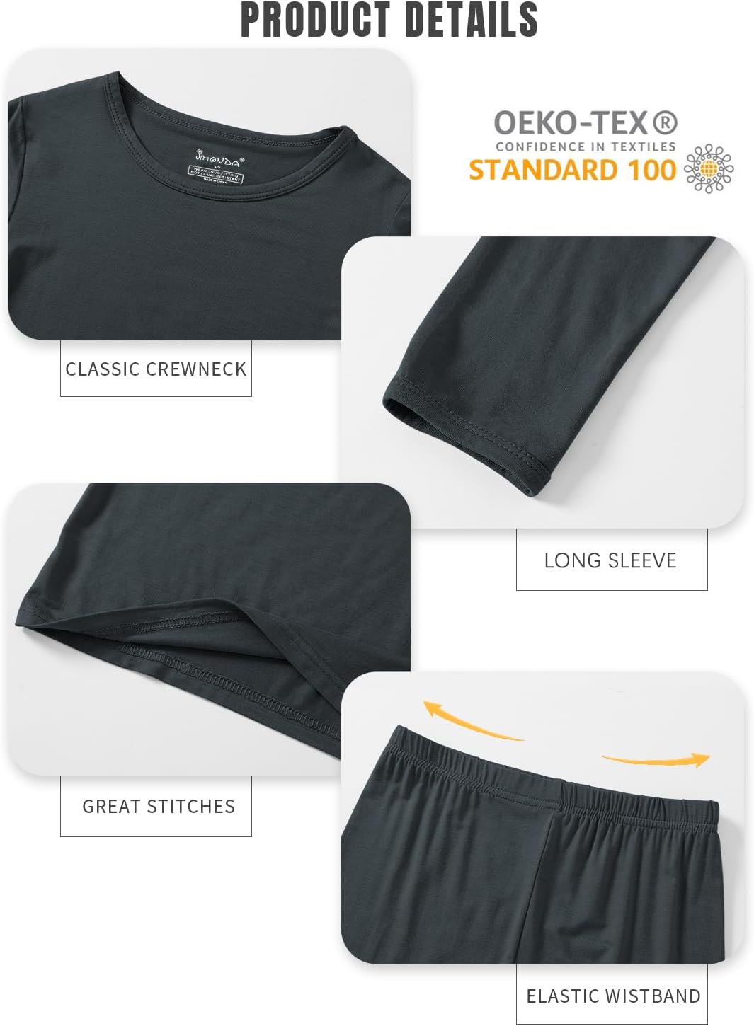 Jimonda Baby Boys Girls Pajama Sets Toddler Sleepwear Cool Jammies 2pcs Viscose from Bamboo PJs 18M-8Y