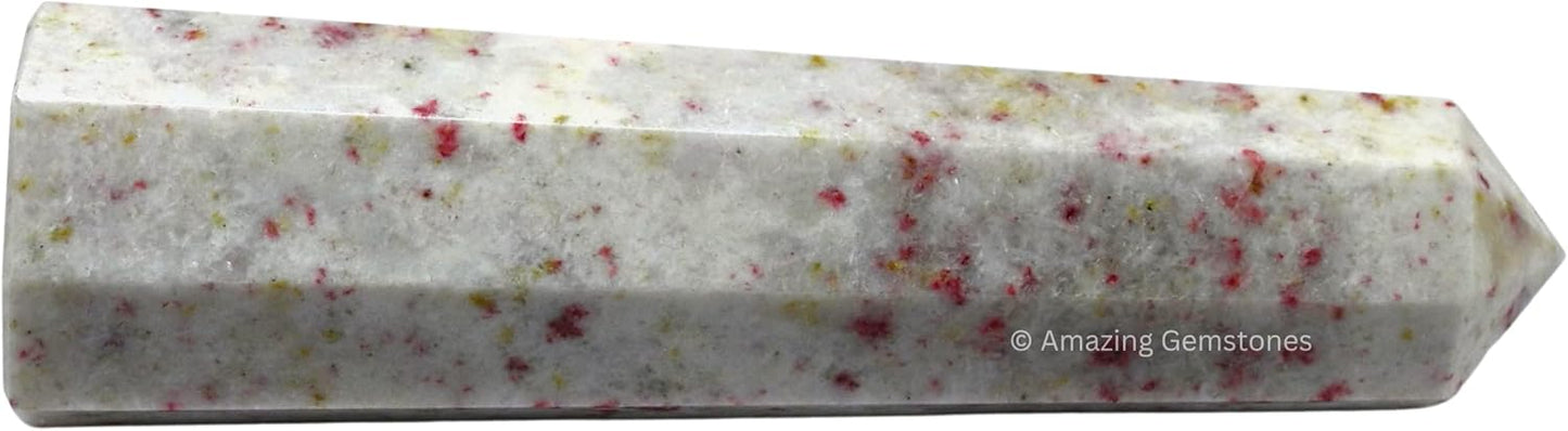 Amazing Gemstone Cinnabarite Crystal Towers - Natural Healing Crystal Point Obelisk for Reiki Healing and Crystal Grid (2 Inch to 3 Inch)