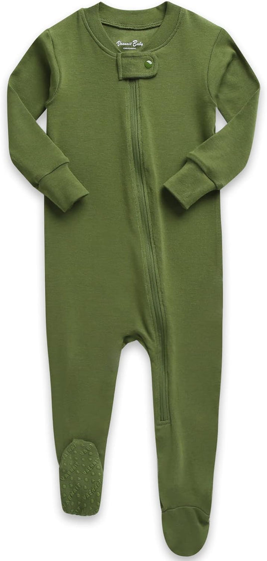 VAENAIT BABY Infant Toddler Boys Girls Footed One-Piece Sleep and Play Premium Modal Pajamas 1-2 Pieces