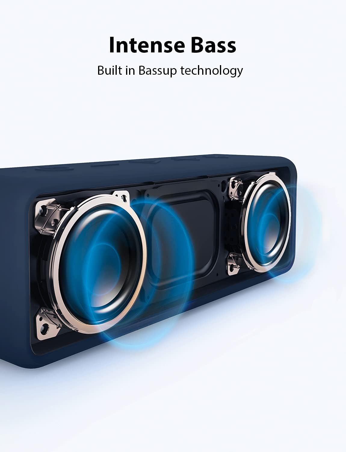 Anker Soundcore 2, 12W Dual-Driver, Portable Bluetooth Speakers for Daily Use, and Wireless, 24-Hour Playtime, IPX7 Water Resistant, Built in Mic, 66 ft Bluetooth Range- Navy Blue