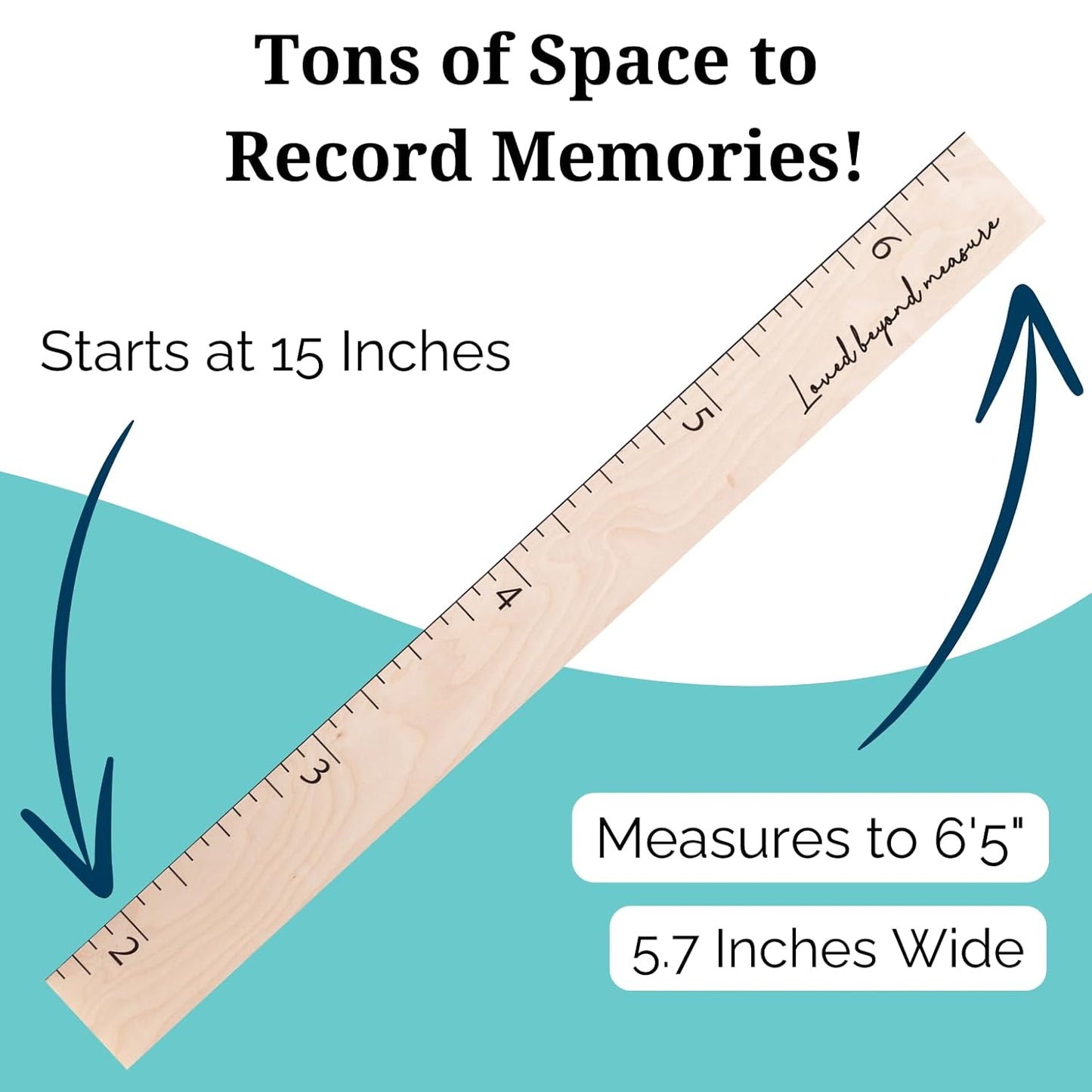 Boho Growth Chart for Wall Wooden Growth Chart for Kids, Height Chart for Wall, Kids Height Wall Chart, Kids Sizing Chart, Wall Height Chart for Kids - Love Beyond Measure, Natural