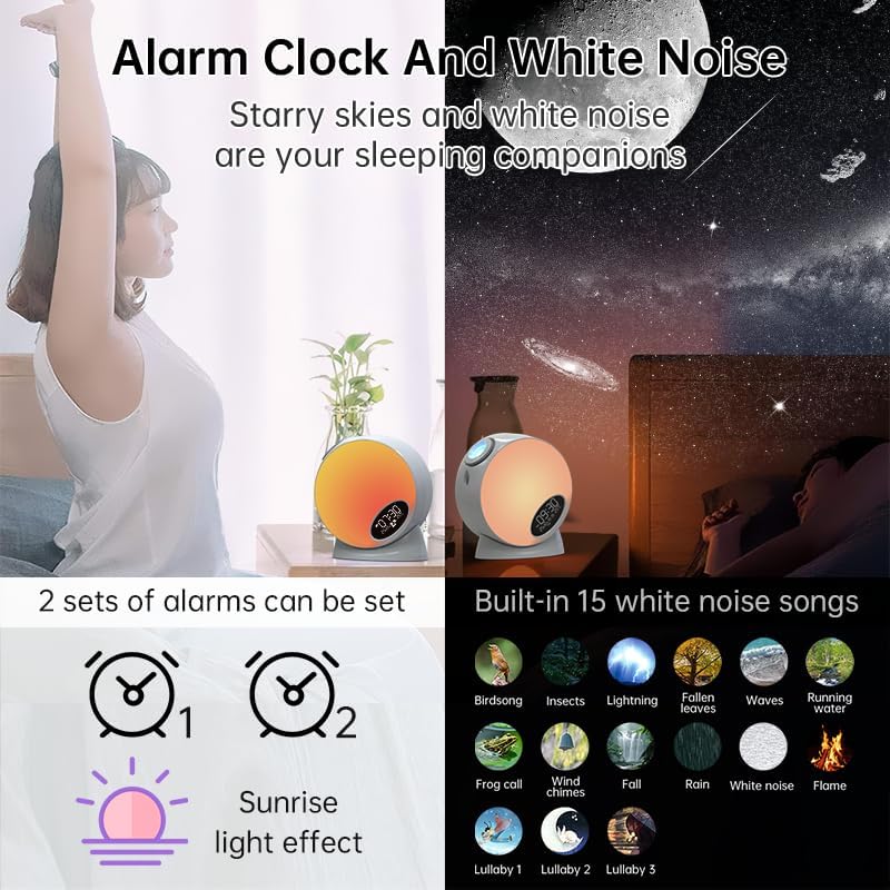 Galaxy Projector,Syslux Planetarium Star Projector,Bedroom Night Light and Timer,with White Noise,4K Replaceable 13 HD Galaxy Discs,for Space Projector for Kids Adults Bedroom Decor Birthday Gifts