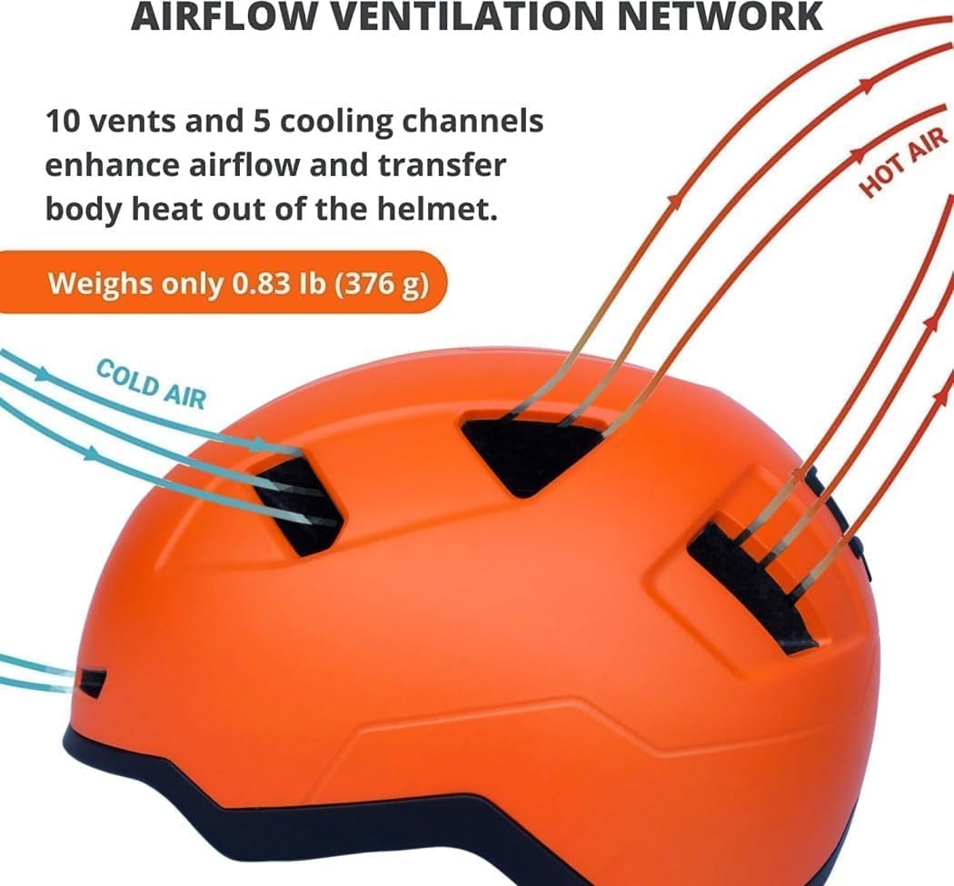 Kid Bike Helmets for Boys and Girls | Fit Head 51-54cm Circumference | CPSC & NTA-8776 Dual Certified | Multi-Sport Helmets with LED Lights, Magnetic Buckle, Detachable Visor