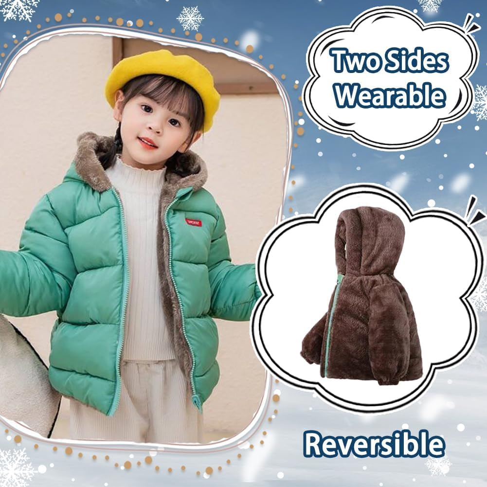 Fairy Baby Infant Baby Winter Coat Cute Teddy Bear Hooded Jacket Warm Fleece Outerwear Windproof Toddler Boys Girl 6M-4T