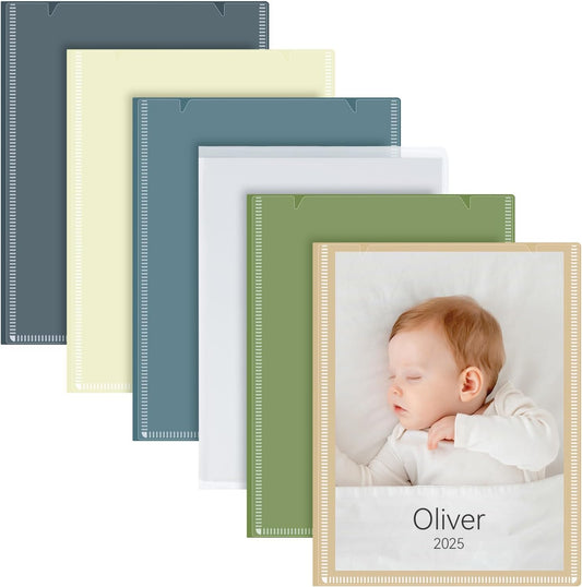 Vienrose Photo Album Bulk Set – Small Photo Album for 4x6 Pictures, 26 Pockets Holds 52 Photos, Postcard Album with Customizable Covers, Morandi Colors (Set of 6)