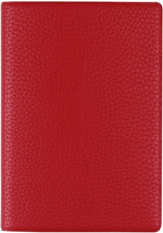 Fenice Classic Passport Cover Holder Wallet Case for Travel Essential RFID Blocking Vegan Leather Waterproof (RED)