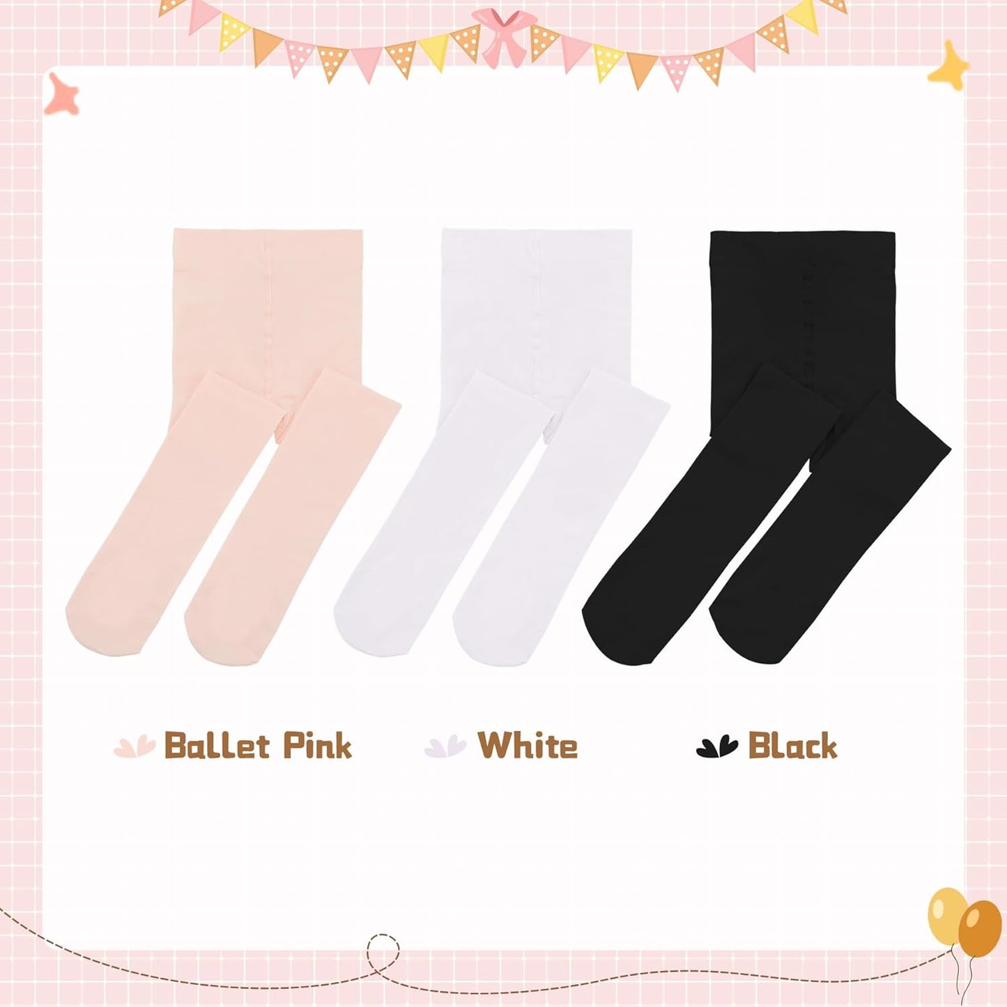 Girls Ballet Dance Tights for Toddler Baby Soft Athletic Leggings Infant Elastic Dance Tights for Girls