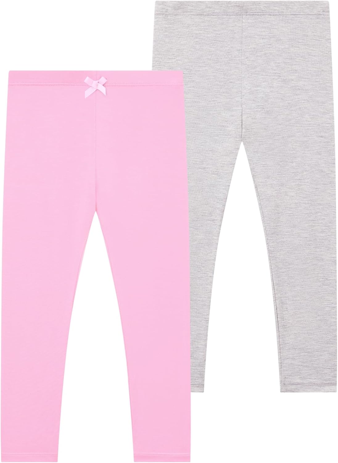 Toddler Girls Leggings 2-Pack Bamboo Viscose Little Girls Casual Stretch Pants