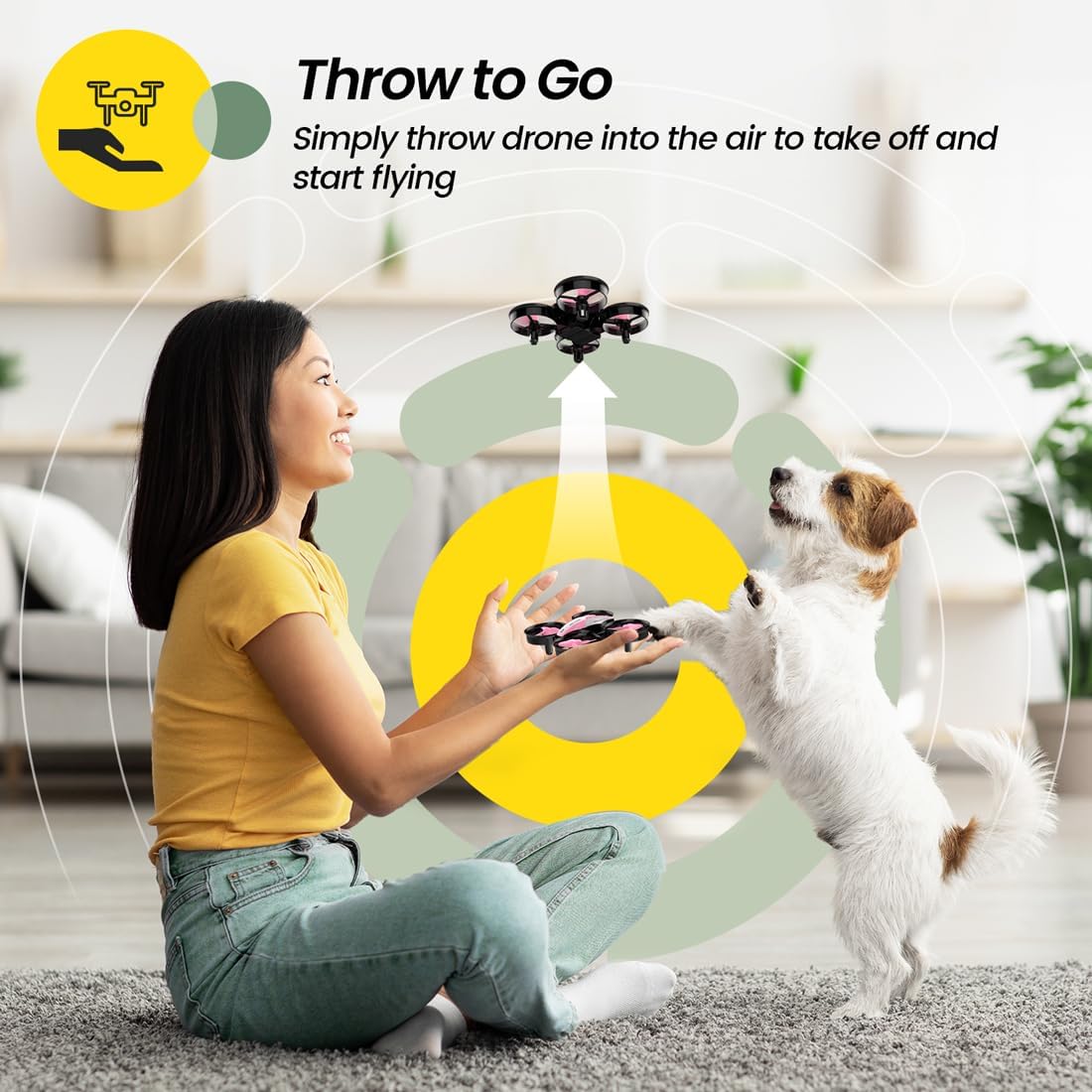 Holy Stone HS210 Mini Drone for Kids 8-12 and Beginners, RC Nano Quadcopter Indoor Drone with Circle Fly, Auto Hovering, 3D Flip, and Headless Mode, Great Gift Toy for Boys and Girls, Pink