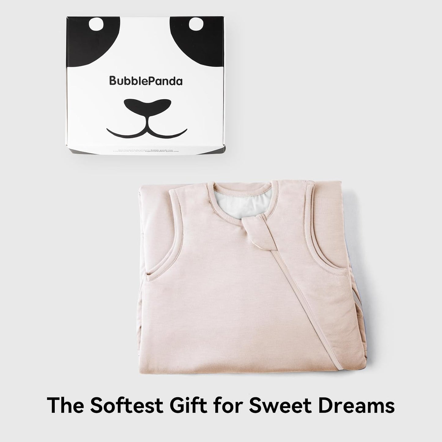 BubblePanda Rayon Made from Bamboo Sleep Sack 6-12 Months 0.5 Tog Soft Lightweight Toddler Sleep Sack for Babies 2-Way Zipper Wearable Blanket Baby 6 Months