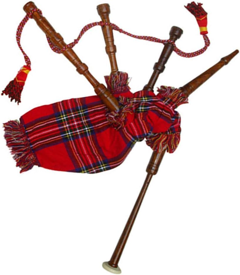 New Baby Mini Bagpipe Toy Tartans Miniature Playable with Cord Free 2 Reed