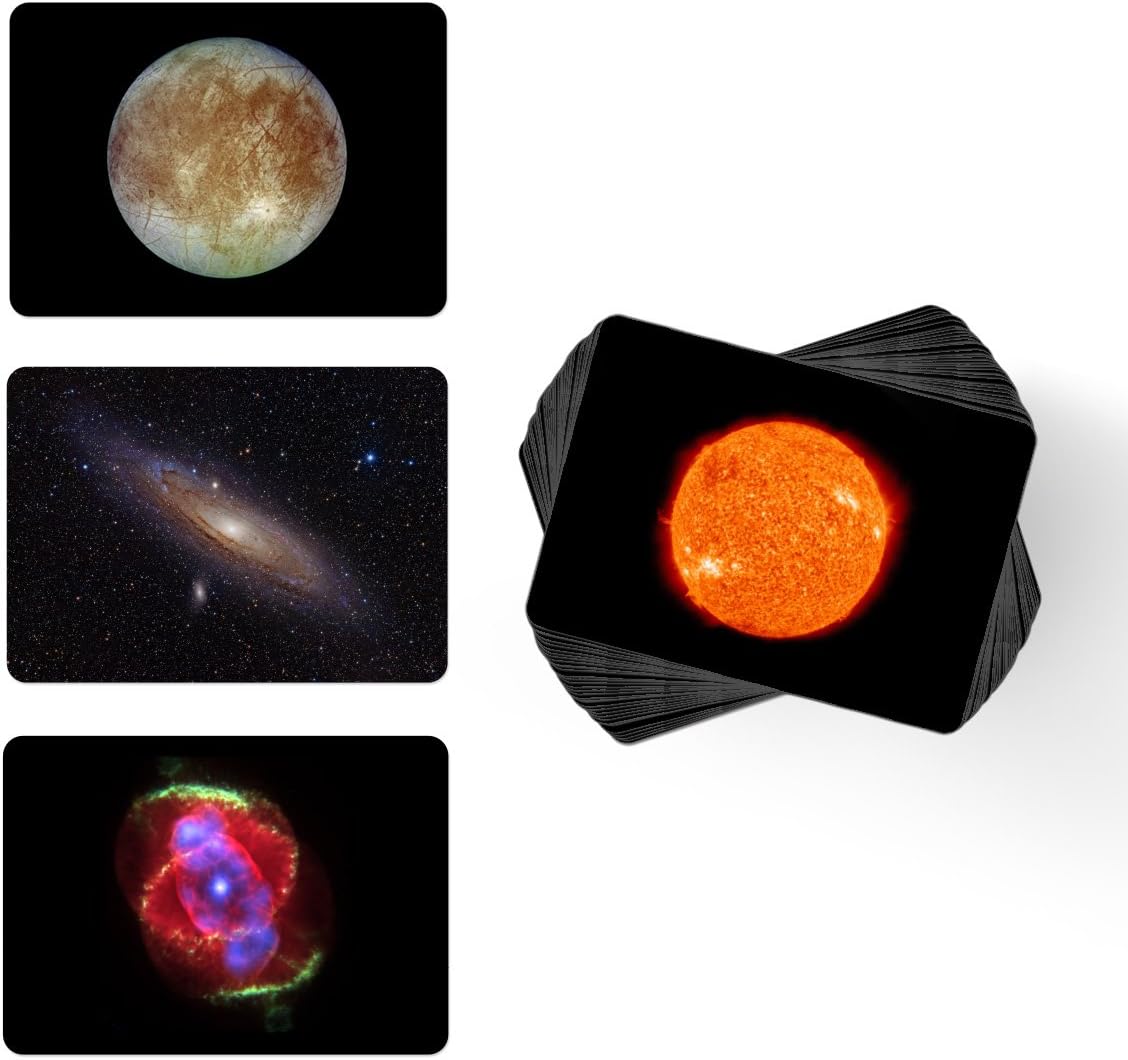 CARDDIA | Astronomical Objects STEM Educational Flashcards (Including Solar System Planets, Minor Planets, Satellites, Galaxies, Clusters, Nebulae...)