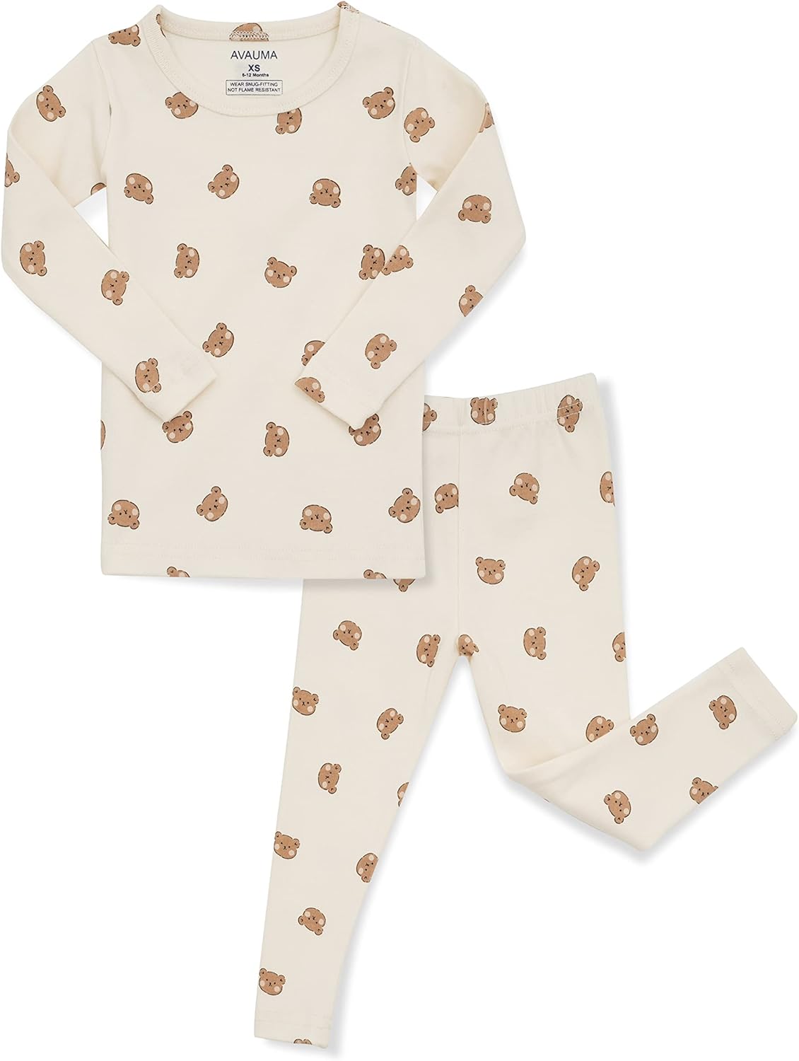 AVAUMA Baby Boys Girls Pajama Set 6M-8T Kids Cute Toddler Snug fit Pjs Cotton Sleepwear