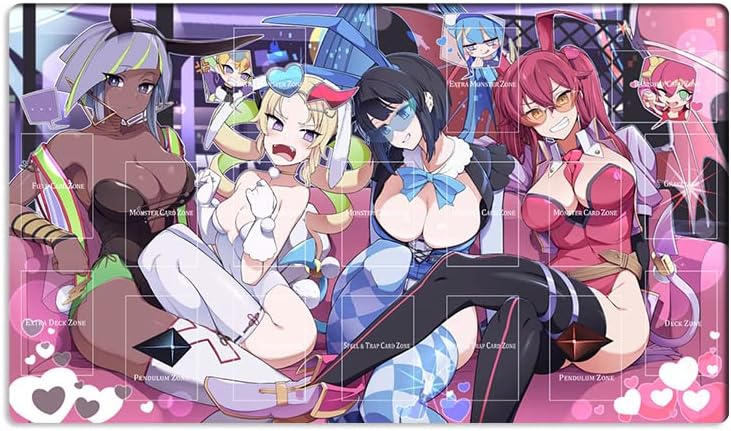 New Mlikemat Playmat Evil Twin Kisikil & Lilla TCG CCG OCG Trading Card Game Mat with Zones + Free Bag (ZD039-572-A)