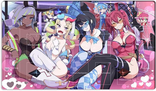 New Mlikemat Playmat Evil Twin Kisikil & Lilla TCG CCG OCG Trading Card Game Mat with Zones + Free Bag (ZD039-572-A)