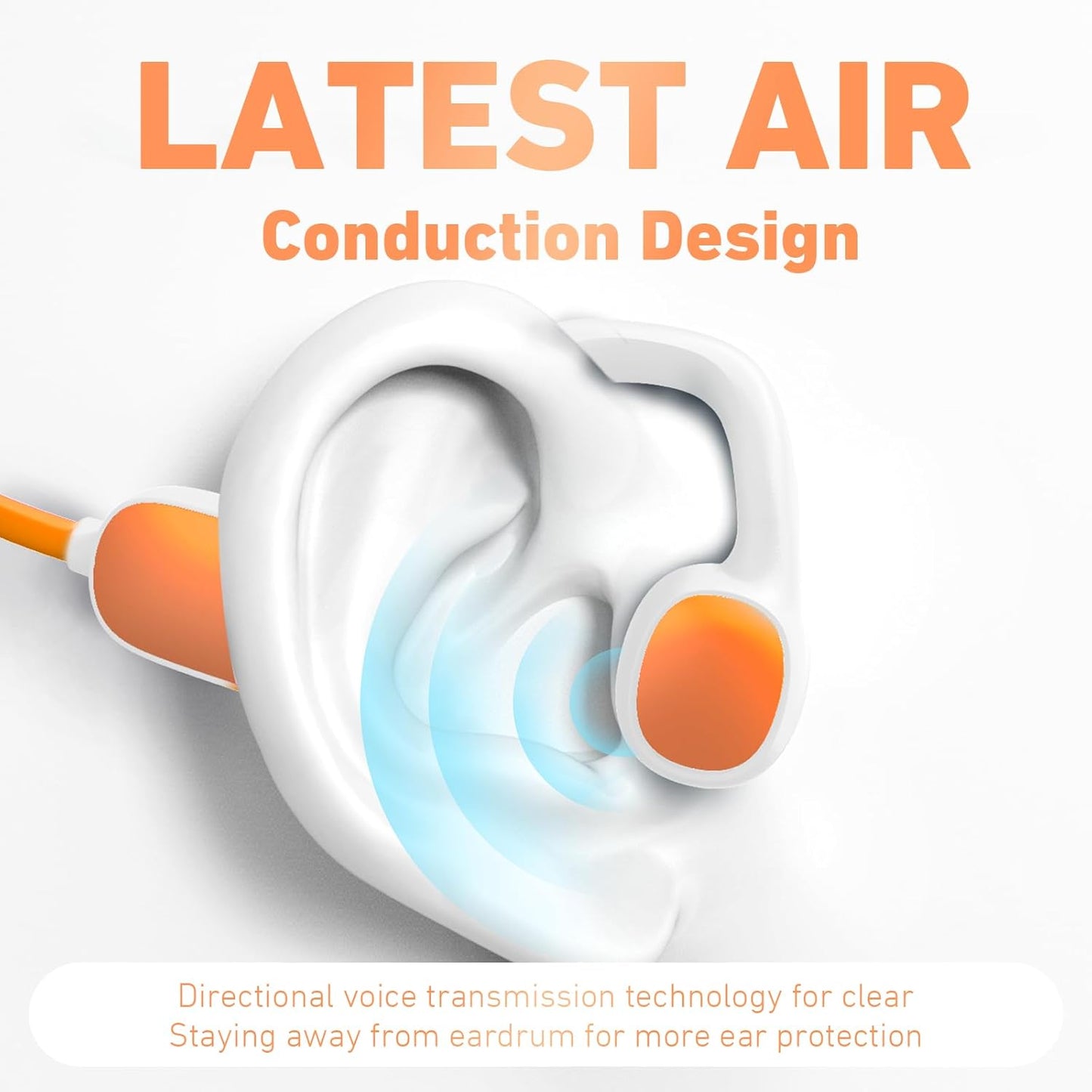 Kids Headphones, Bluetooth 5.2 Air Conduction Open Ear Headphones, 85dB Volume Limiting, Stereo Sound with Mic, IPX5 Waterproof, 20H Playtime, Perfect for School and Outdoor Activities-White