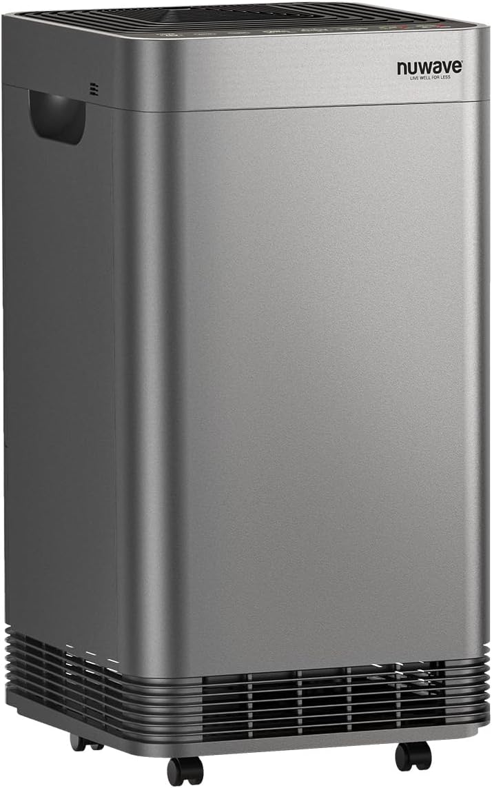 Nuwave Forever Plus Air Purifier for Home with Washable Filter, Massive Areas up to 3,210 Sq Ft, Never Replace Air Filter System, Zero Waste, Zero Filter Replacements, Smart WiFi, 18dB Ultra-Quiet