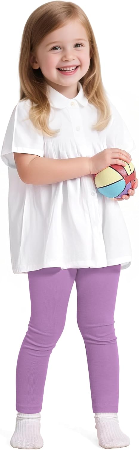 Witwot 3 Pack Baby Girls Leggings Toddler Kids Soft Cotton Pants Size 18M-5T