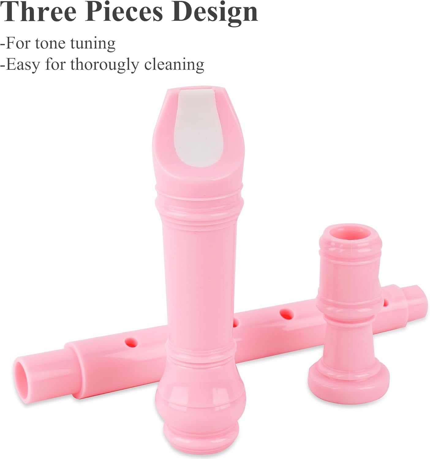 Recorder Instrument for Beginner Adults,8-Hole Soprano Descant Recorder Music Flute with Cleaning Rod & Case Bag For Home Entertainment(2-Pink Flamingo2)