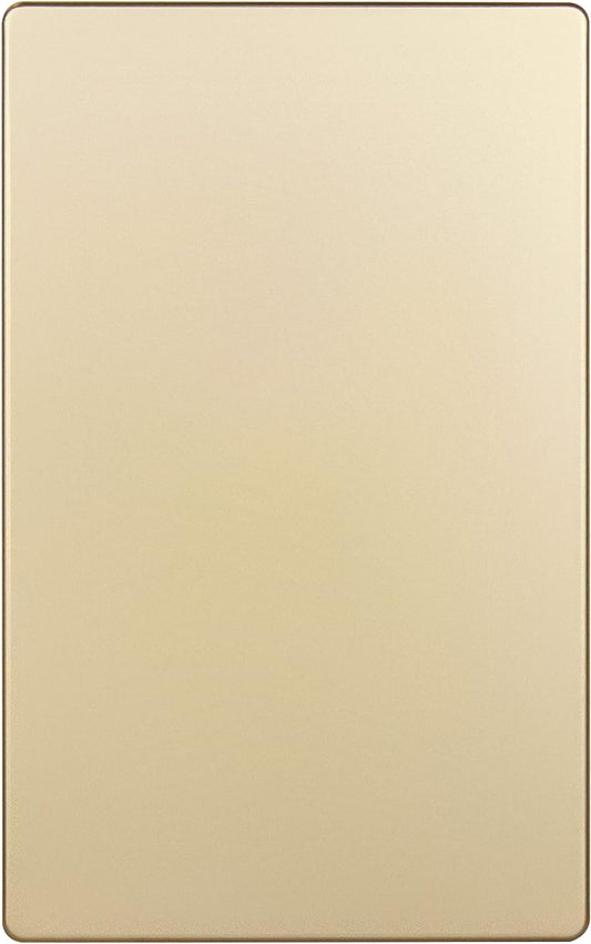 ENERLITES Screwless Blank Wall Plate, Child Safe Blank Device Outlet Cover, Standard Size, 1-Gang 4.68" x 2.93", Polycarbonate Thermoplastic, UL Listed, SI8801-GD, Gold
