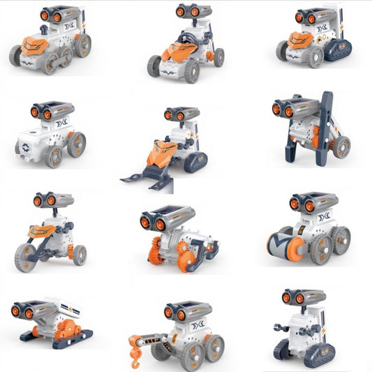21-in-1 Education Solar Power Robot, Erector Kit STEM Gift Toys for Boys Age 8-12, DIY Educational Science Building Toy