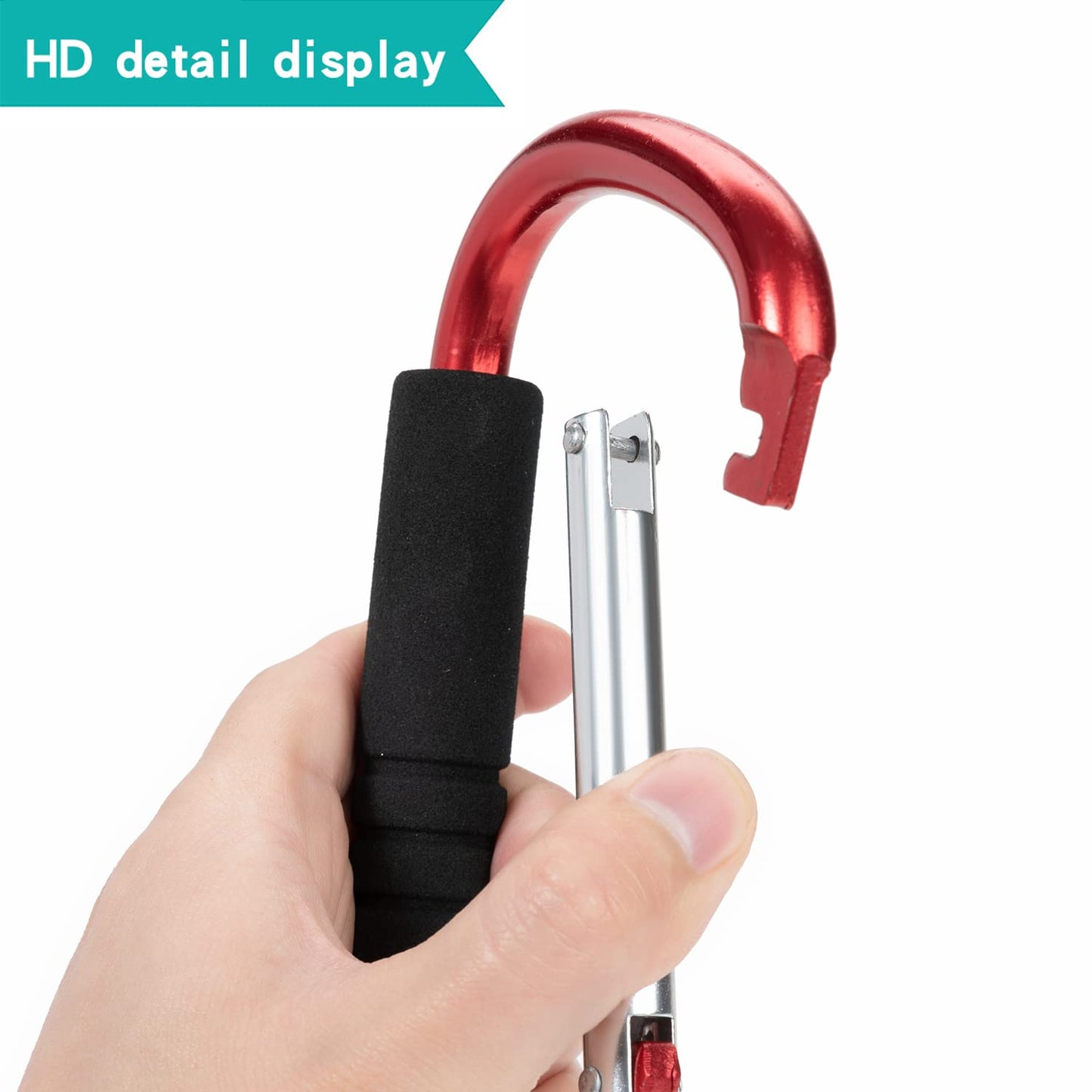 Stroller Hooks by Baby，2 Pack Convenient Organizer Hook Bag Clips to Diaper Bags Red