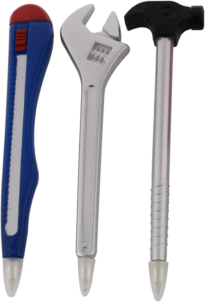 E-outstanding 5PCS Black Ink Ballpoint Pens Novelty Tool Pens Set for Students Kids School Office Supplies Gift Children Toy