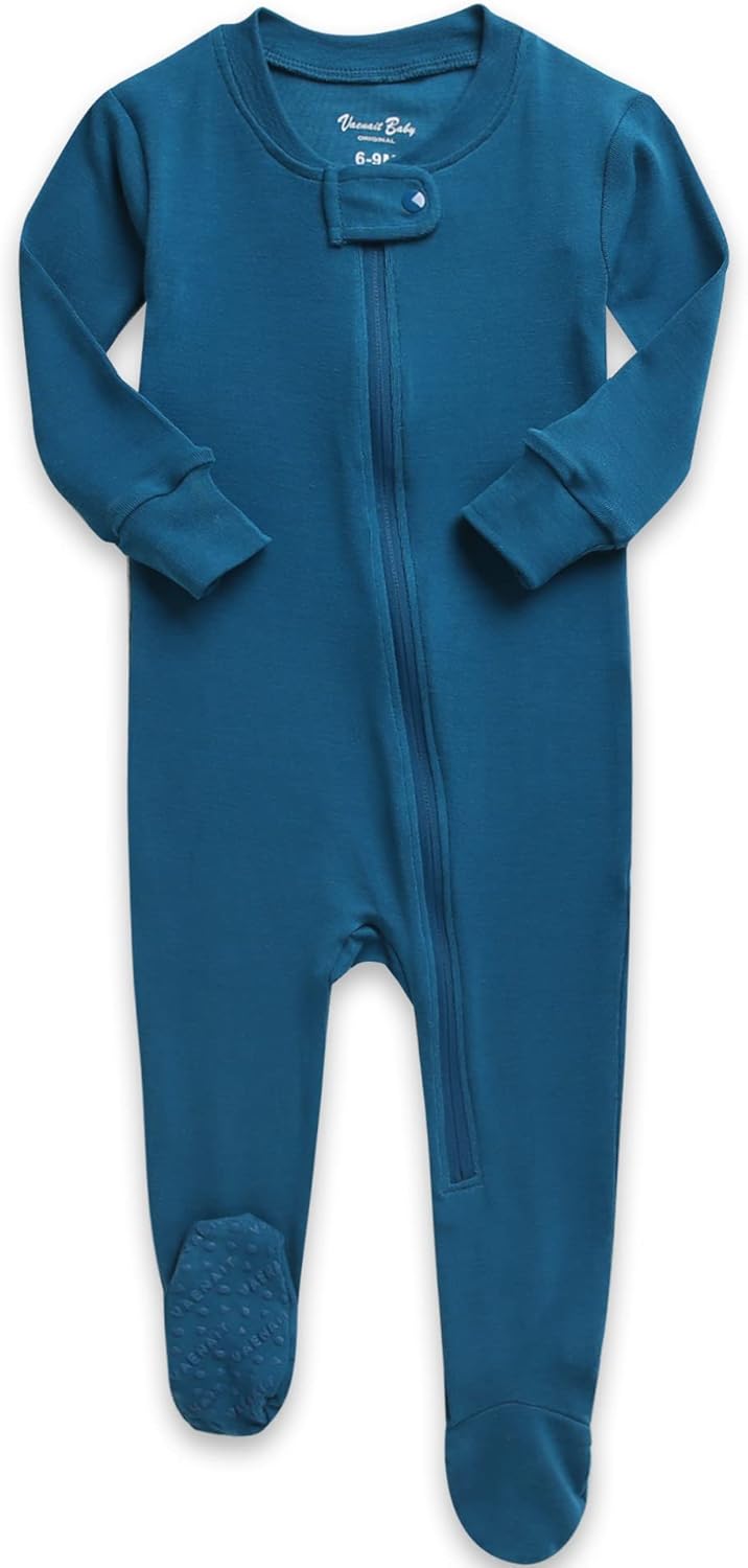 VAENAIT BABY Infant Toddler Boys Girls Footed One-Piece Sleep and Play Premium Modal Pajamas 1-2 Pieces